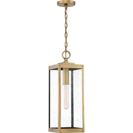 QUOIZEL Westover 1-Light Antique Brass Outdoor Hanging Lantern WVR1907A
